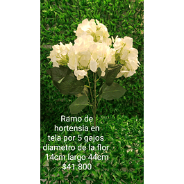 Ramo de hortensia blanco