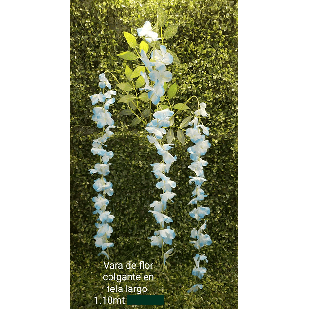 Vara flor colgante azul