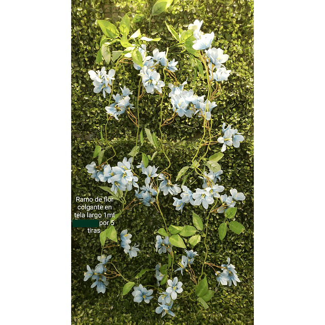 Ramo de flor colgante azul