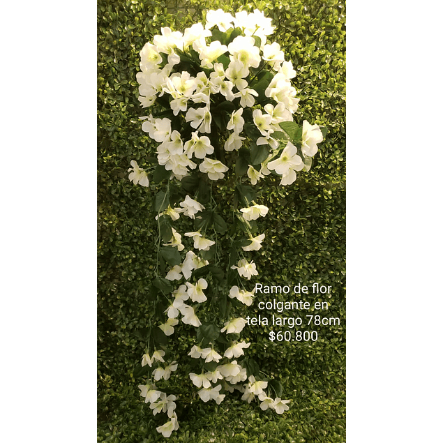 Ramo de flor colgante blanca