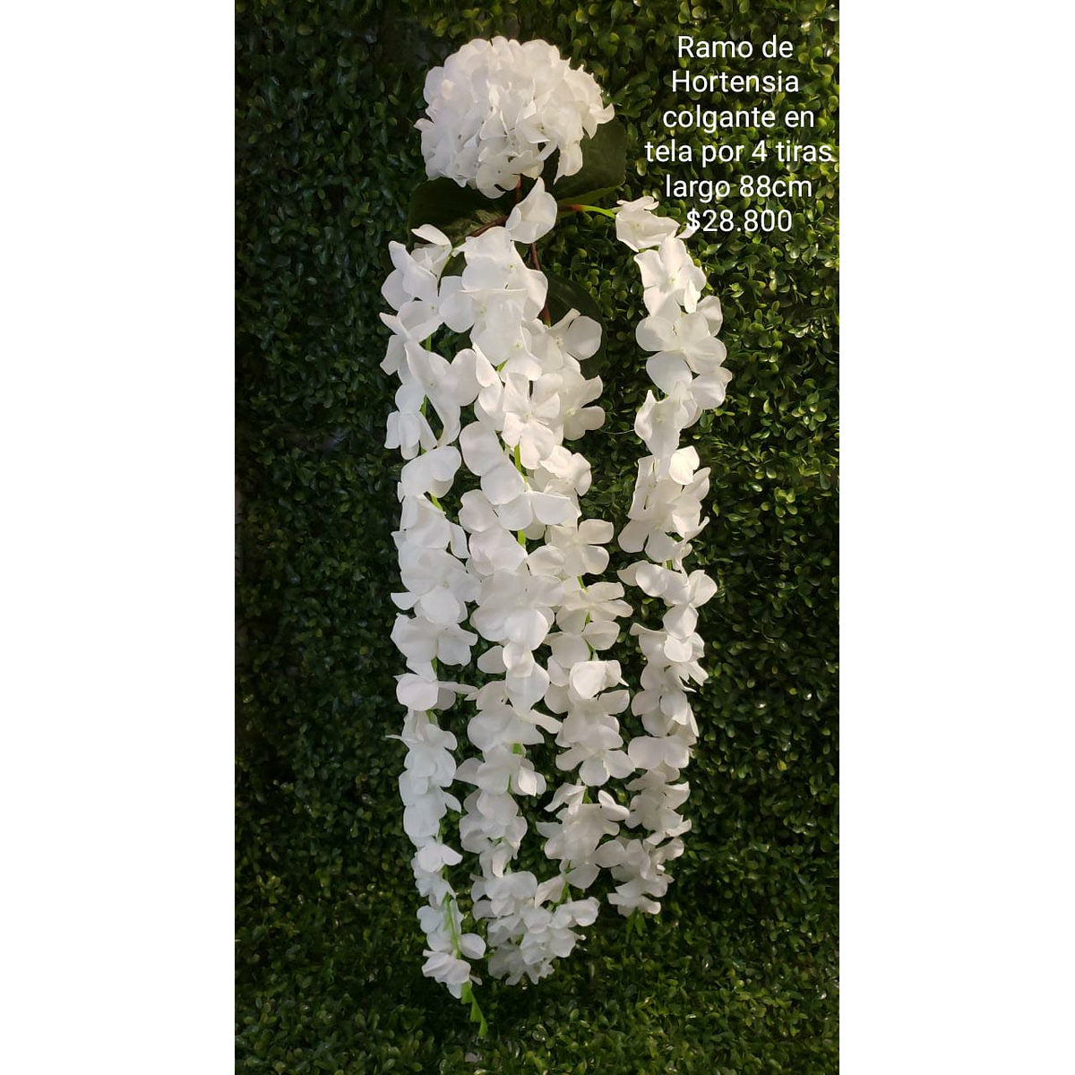 Ramo de hortensia colgante blanco