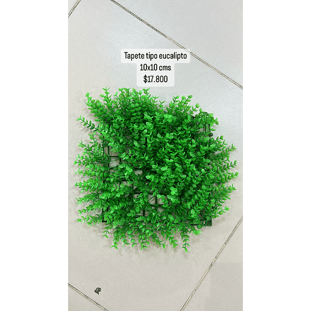 Tapete tipo eucalipto 10x10 cms 