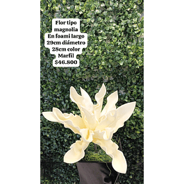 Flor en foami magnolia blanca