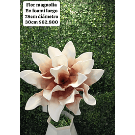 Flor en foami magnolia rosado