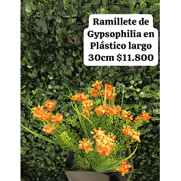 Ramillete de gypsophilia naranja