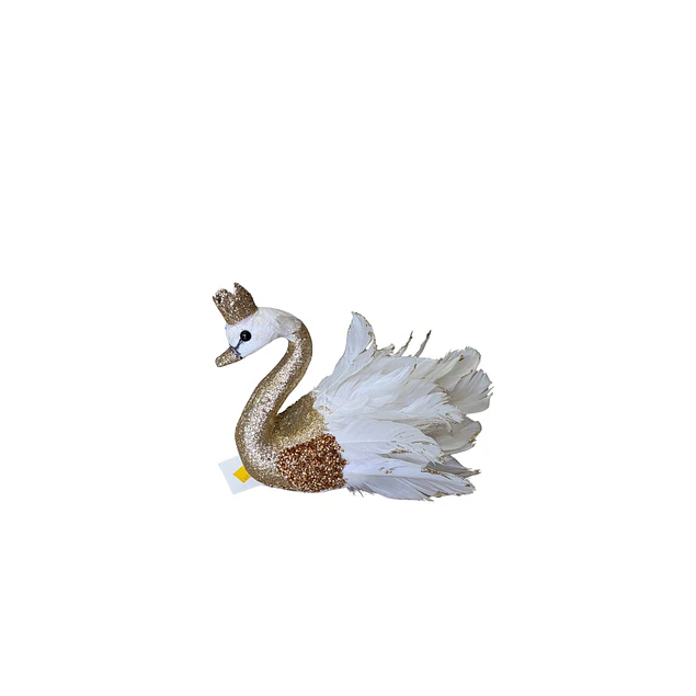 Cisne dorado con blanco