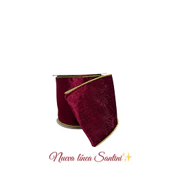 Rollo cinta gamuzada vinotinto