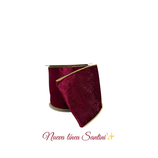 Rollo cinta gamuzada vinotinto
