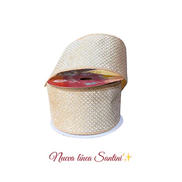 Cinta beige con dorado