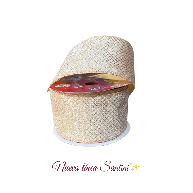 Cinta beige con dorado