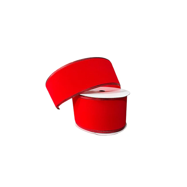 Cinta gamuzada roja