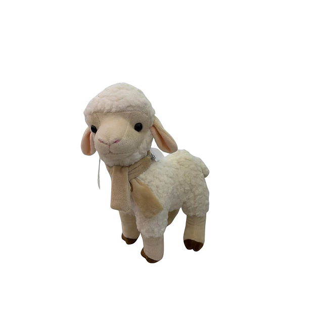 Oveja con bufanda beige