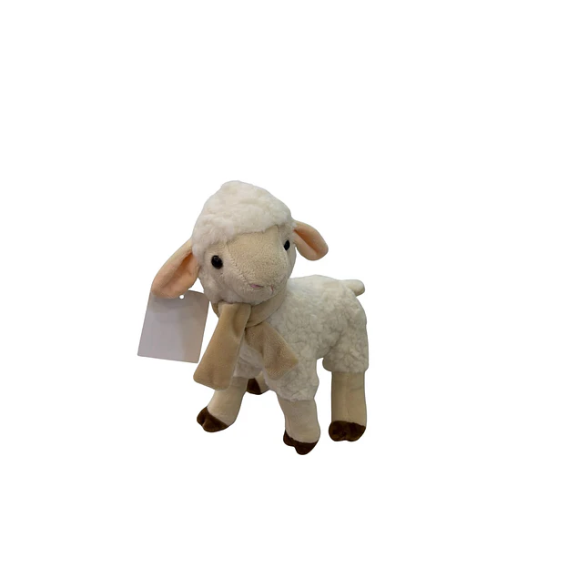Oveja con bufanda beige pequeña