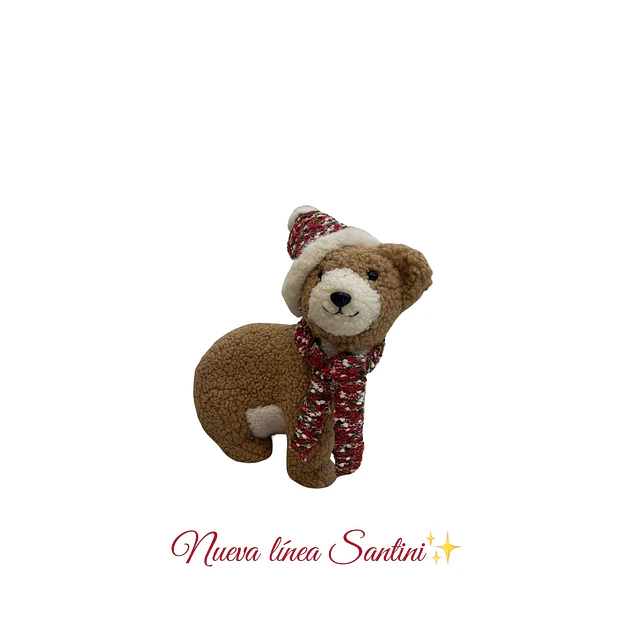 Oso Santini con gorro y bufanda