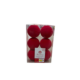 Paquete 6 bolas gamuzadas 8 cms Santini