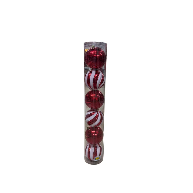 paquete 6 esferas 10 cms candy
