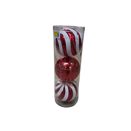 Paquete 3 esferas candy 12 cms
