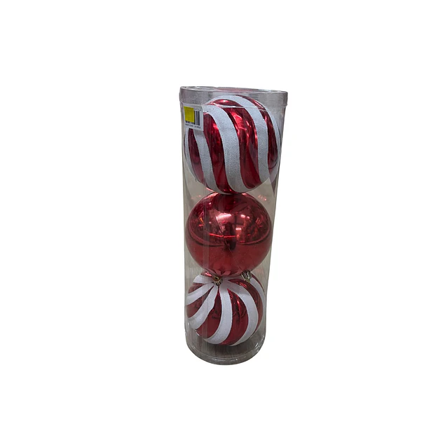 Paquete 3 esferas candy 12 cms