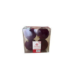 Paquete x 4 esferas 10 cms Santini vinotinto
