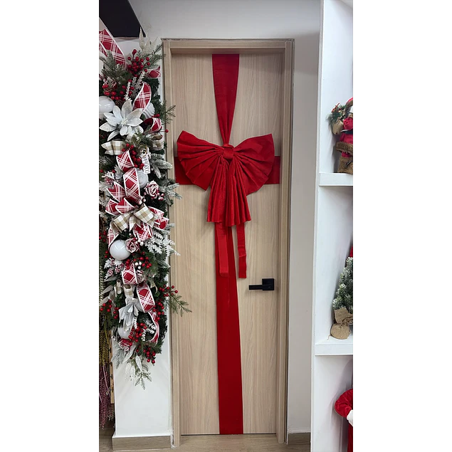 Moño Santini rojo para puerta