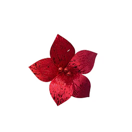 Flor navideña roja 
