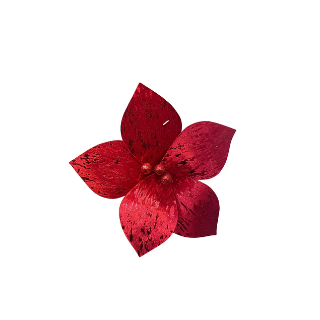 Flor navideña roja 