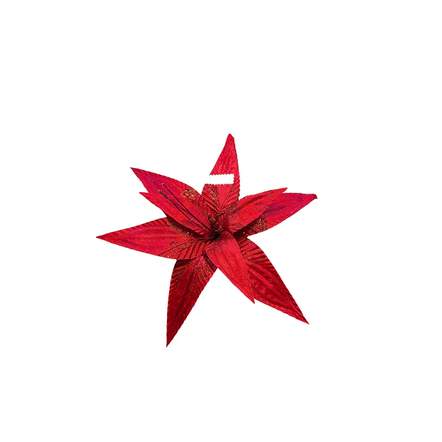 Flor navideña roja 32 cms
