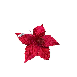 Flor roja gamuzada 33 cms