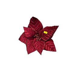 Flor vinotinto gamuzada 25 cms
