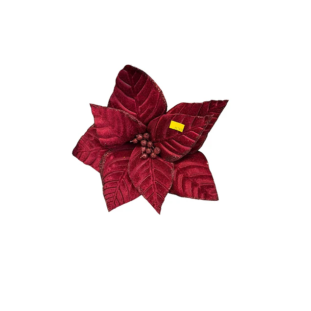 Flor vinotinto gamuzada 25 cms