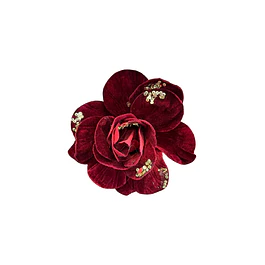 Rosa vinotinto con lentejuelas