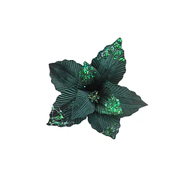 Flor verde inglés con petalos lentejuelas