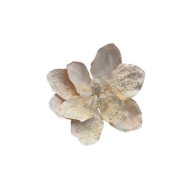 Flor beige con decoración pepitas