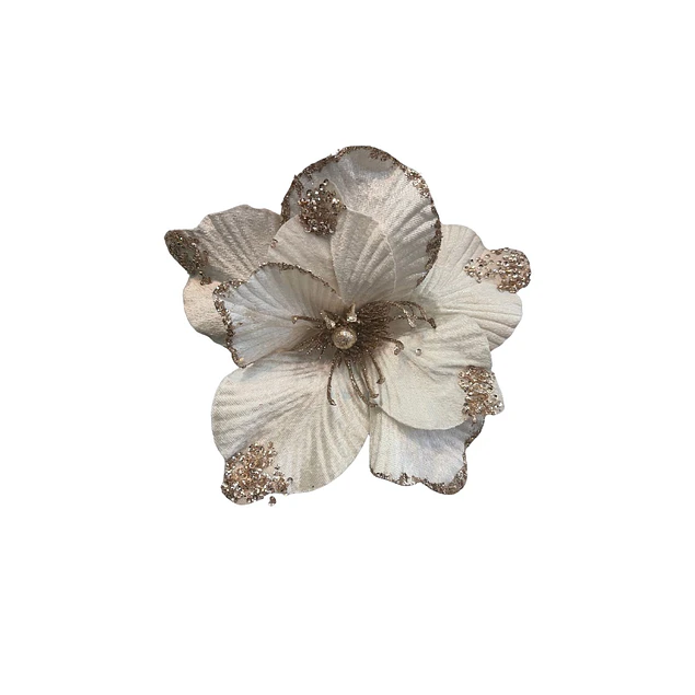 Magnolia beige con puntas champagne brillante