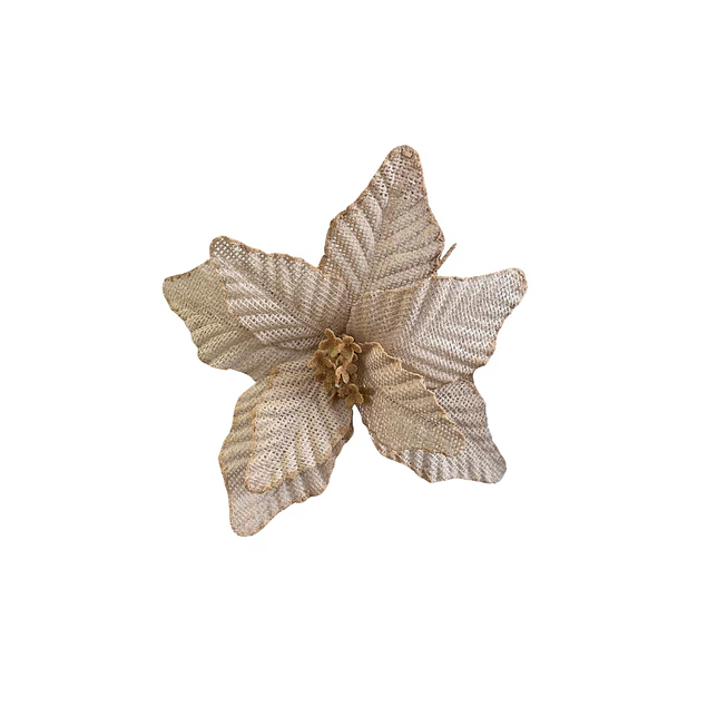 Flor navideña yute