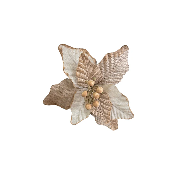 Flor navideña yute