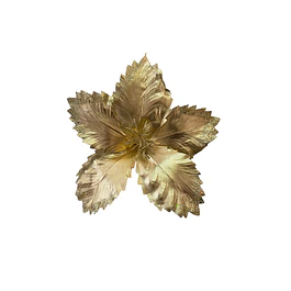 Flor dorada metalizada