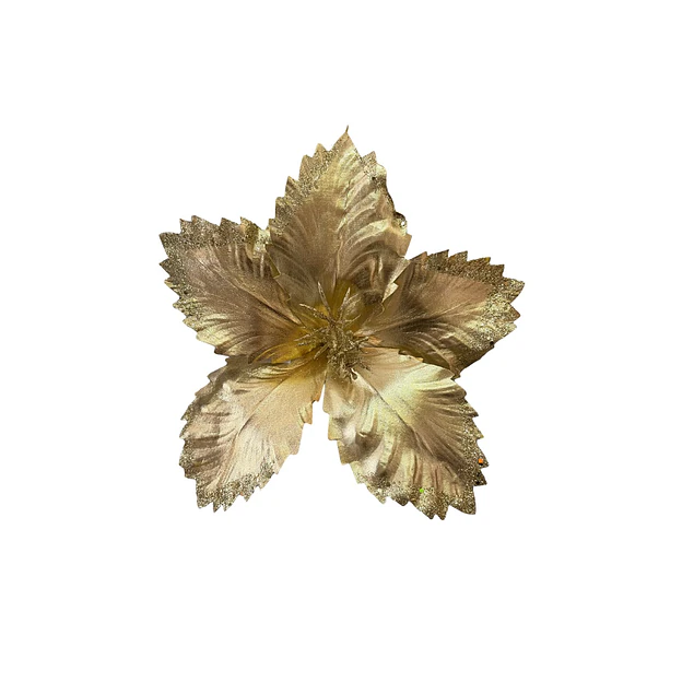 Flor dorada metalizada