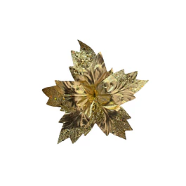Flor dorado metalizado