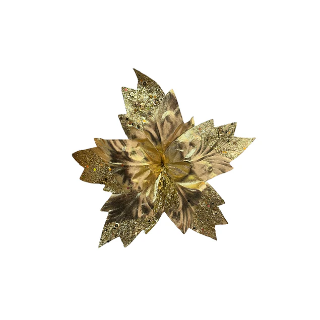 Flor dorado metalizado
