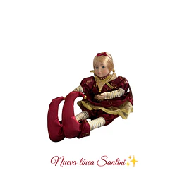 Muñeca coleccionable vinotinto
