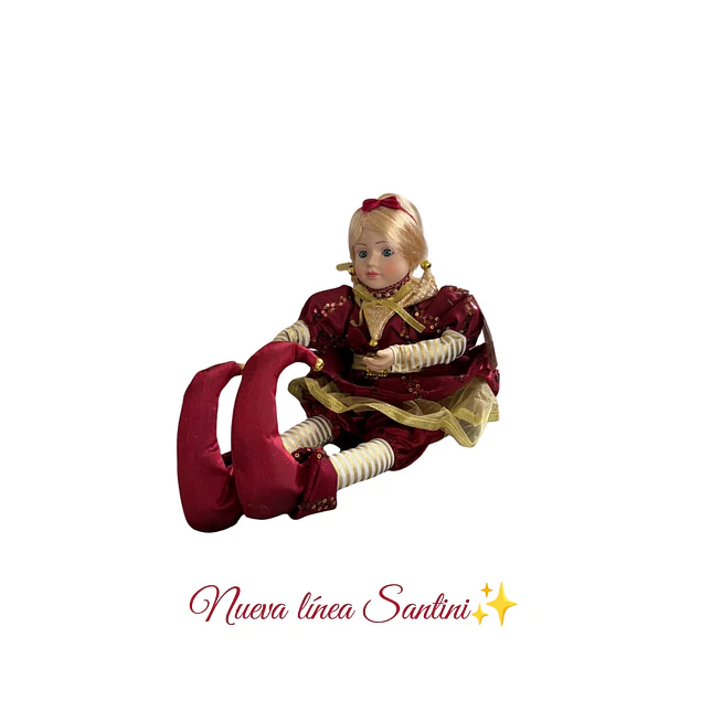 Muñeca coleccionable vinotinto
