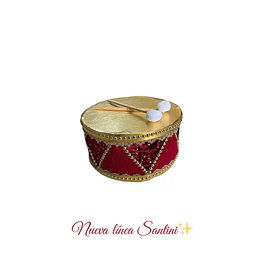 Tambor Santini vinotinto con dorado
