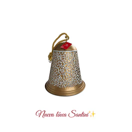 Campana dorada con blanco blanca