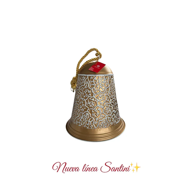 Campana dorada con blanco blanca