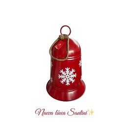 Campana grande roja con blanco Santini
