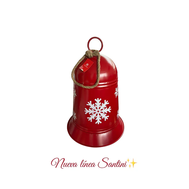 Campana grande roja con blanco Santini