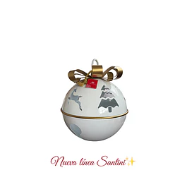 Cascabel Santini blanco con dorado