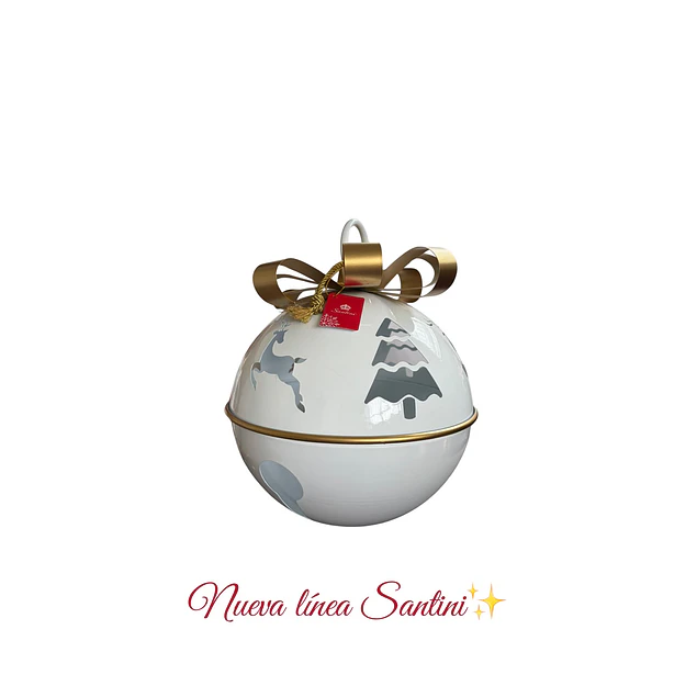 Cascabel Santini blanco con dorado