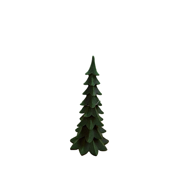 árbol navideño gamuzado verde mediano